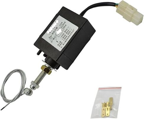 Normally Open DC 12V/24V Engine Flame Out Device Engine Stop Solenoid Valve Power On Pull Type Flameout Magnetic(Without Bracket,12V) in Saudi Arabia