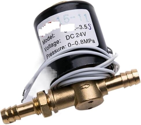 3.5S Brass 6mm 8mm Connector 2 Way Welding Machines Solenoid Valve DC 24V AC36V AC220V 0-0.8Mpa Without Buckle(DC 24V) in Kuwait