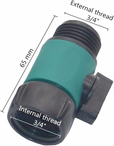 5 Pcs Garden Hose Valve Tap Pipe Compatible 3/4" 2-Way Connector Valve Fitting Adapter Tool Watering Supplies in Kuwait