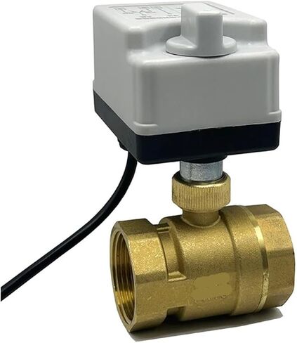 1PCS 1/2" 3/4" 1" 1-1/4'' 2" 2-Way Ball Valve with Manual Switch 220V 12V 24V 3-Wire 2-Control Brass Ball Valve(DN32,24VDC) in Kuwait