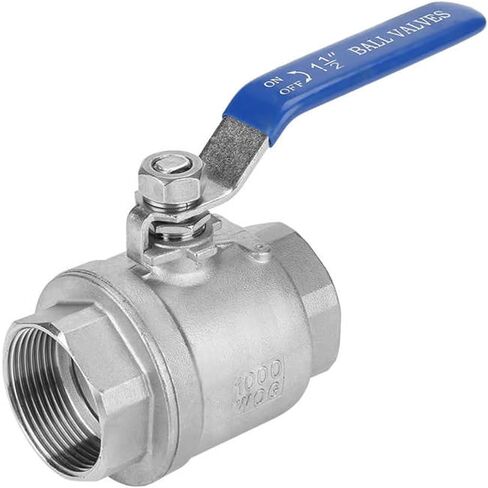 304 Stainless Steel Two-Piece Full Port Female Thread Ball Valve 1-1/2" DN40 1000 WOG Ball Valve(2′) in Kuwait