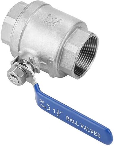 304 Stainless Steel Two-Piece Full Port Female Thread Ball Valve 1-1/2" DN40 1000 WOG Ball Valve(2′) in Kuwait