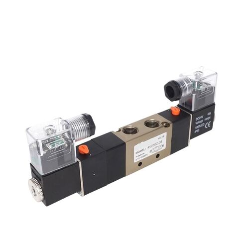 4V230C.E.P-08 5 طريقة 3 موضع 1/4 "صمام الملف اللولبي هوائيDC12V DC24V AC110V AC220V(4V230P-08 DC24V، 8 مم) in Kuwait