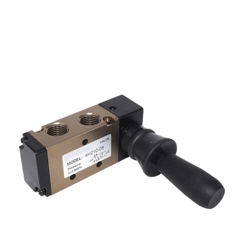 4H210-08 4H310-10 4H410-15 صمام التحكم اليدوي في الهواء، صمام رافعة يدوية بموضعين و5 اتجاهات للأسطوانات الهوائية (تركيبات 4H410-15,10 مم) in Kuwait
