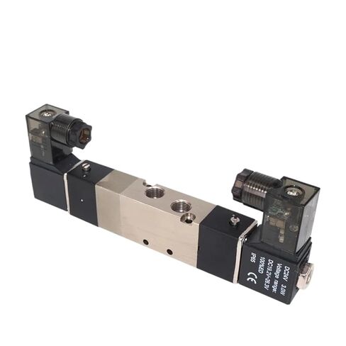 4V130C-06 Pneumatic Solenoid Valve, 3 Position 5 Way Closed Center, 1/4" Port, 24V DC and 220V AC Options for Air Cylinder Control(DC24V) in Saudi Arabia