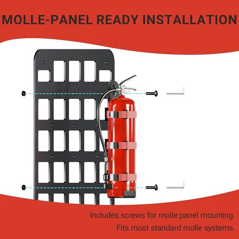 Quick Release Fire Extinguisher Mount Bracket - Anti-Vibration Bracket for 2.5-5Lb Extinguishers, Fits Off-Road Vehicles, Trucks, Home & More, Heavy-Duty & Secure in Kuwait