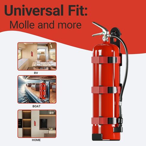 Quick Release Fire Extinguisher Mount Bracket - Anti-Vibration Bracket for 2.5-5Lb Extinguishers, Fits Off-Road Vehicles, Trucks, Home & More, Heavy-Duty & Secure in Kuwait