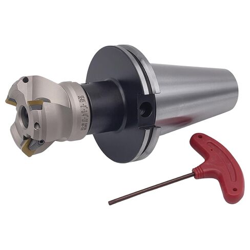 مطحنة وجه قابلة للفهرسة مقاس 2 بوصة و45 درجة CME مع أربور CAT50، تتضمن إدراجات SEAN42، 3 مزامير in Kuwait