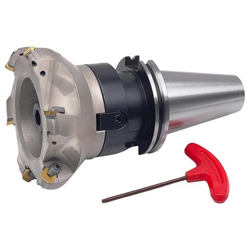 مطحنة وجه قابلة للفهرسة مقاس 5 بوصات و45 درجة CME مع شجرة CAT50، تتضمن إدراجات SEAN42، و6 مزامير in Kuwait