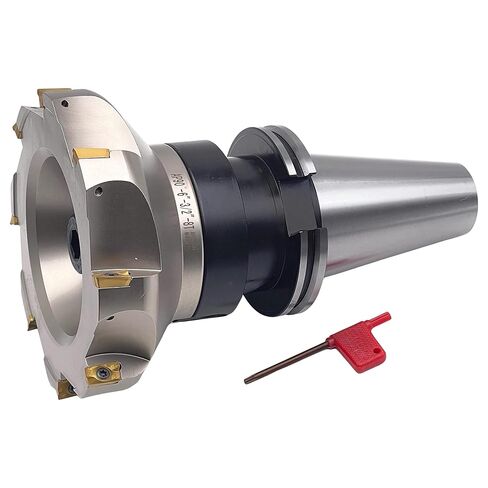 مطحنة وجه قابلة للفهرسة مقاس 6 بوصات 90 درجة CME مع CAT50 Arbor، تتضمن إدراجات APKT1604، 8 مزامير in Kuwait