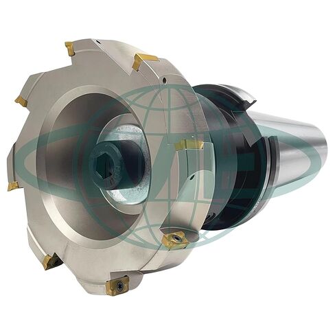 مطحنة وجه قابلة للفهرسة مقاس 6 بوصات 90 درجة CME مع CAT50 Arbor، تتضمن إدراجات APKT1604، 8 مزامير in Kuwait