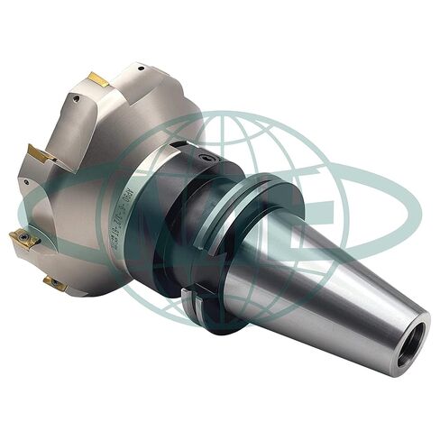 مطحنة وجه قابلة للفهرسة مقاس 6 بوصات 90 درجة CME مع CAT50 Arbor، تتضمن إدراجات APKT1604، 8 مزامير in Kuwait