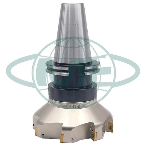 مطحنة وجه قابلة للفهرسة مقاس 6 بوصات 90 درجة CME مع CAT50 Arbor، تتضمن إدراجات APKT1604، 8 مزامير in Kuwait