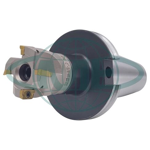 مطحنة وجه قابلة للفهرسة مقاس 2 بوصة بزاوية 90 درجة CME مع CAT50 Arbor، تتضمن إدراجات APKT1604، 4 مزامير in Kuwait