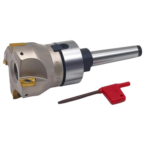 مطحنة وجه قابلة للفهرسة 90 درجة CME 2-1/2 بوصة مع شجرة MT2، تتضمن إدراجات APKT1604، 4 مزامير in Kuwait