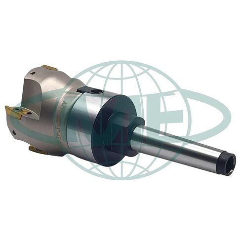 مطحنة وجه قابلة للفهرسة 90 درجة CME 2-1/2 بوصة مع شجرة MT2، تتضمن إدراجات APKT1604، 4 مزامير in Kuwait