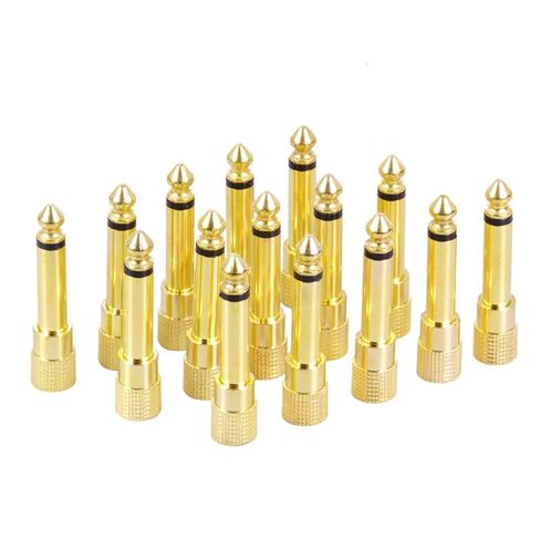 10 قطعة أحادية 6.35 مللي متر ذكر إلى 3.5 مللي متر أنثى مهايئ الرافعة جاك 3.5 مللي متر إلى 6.35 مللي متر محول قابس موسع موصل الصوت in Kuwait