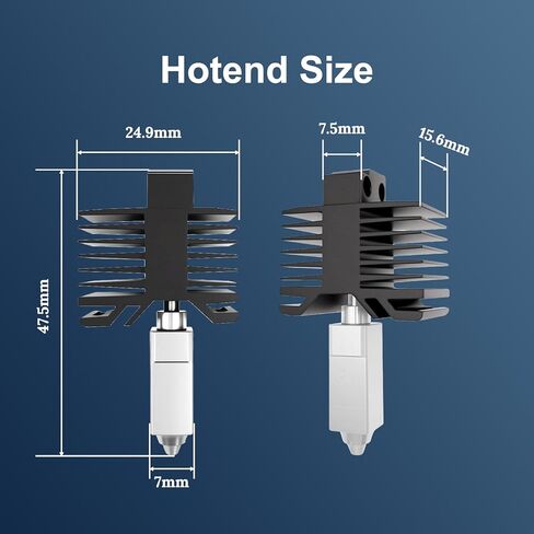 P1S/P1P 0.4mm Hotend Kit Print Head for Bambu Lab P1S/P1P, 3D Printer Replacement Extruder Kit with Thermistor, Heater Cartridge, Heatsink, Heat Block and Silicone Case in Saudi Arabia