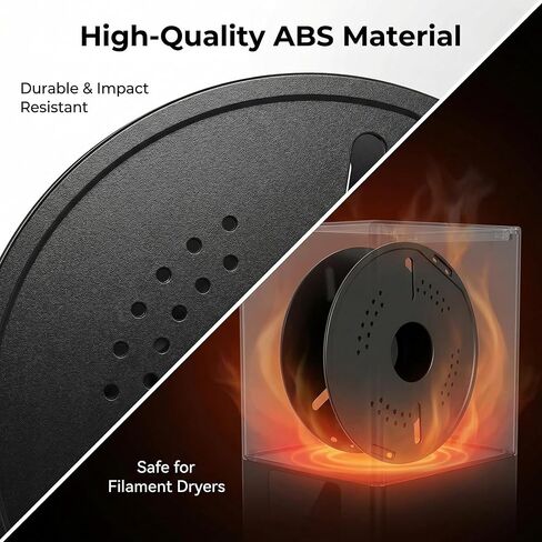 Reusable 3D Printer Filament Spool, Black, Heat Resistant Up to 90°C, Compatible with Bambu Lab A1/A1 Mini/X1/X1C/X1E/X2C/P1P/P1S/P2S/H2 Series in Saudi Arabia