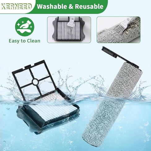 Floor ONE S5 Blue/ONE S5 Pro Roller Brush and Filters for Tineco Floor ONE S5 / S5 Pro Cordless Wet Dry Vacuum Cleaner, Replacement Parts Include 2 Rollers, 4 Filters, 1 Cleaner Brush in Kuwait