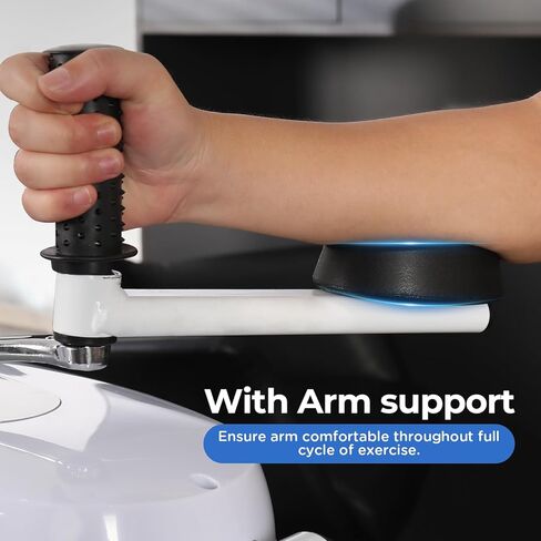 Magnetic Arm Exercise Bike for Physical Therapy - 8 Resistance Levels Arm Exerciser with LCD Display, Arm Support & Suction Cups Stability - Portable Upper Body Rehab Equipment for Seniors, Stroke Patients & Shoulder/Hand Injury Recovery in Saudi Arabia