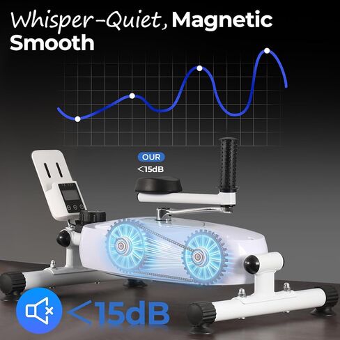 Magnetic Arm Exercise Bike for Physical Therapy - 8 Resistance Levels Arm Exerciser with LCD Display, Arm Support & Suction Cups Stability - Portable Upper Body Rehab Equipment for Seniors, Stroke Patients & Shoulder/Hand Injury Recovery in Saudi Arabia