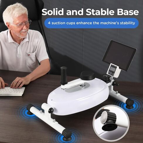 Magnetic Arm Exercise Bike for Physical Therapy - 8 Resistance Levels Arm Exerciser with LCD Display, Arm Support & Suction Cups Stability - Portable Upper Body Rehab Equipment for Seniors, Stroke Patients & Shoulder/Hand Injury Recovery in Saudi Arabia