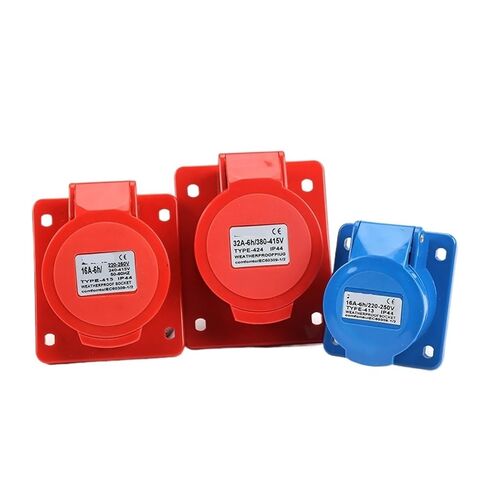 1 Pcs Industrial Concealed Inclined seat Aviation ZQ-413 Three/Four/5 Holes 16A32A Three-Phase Four-Wire Industrial Socket(4 core 16A 414) in Saudi Arabia