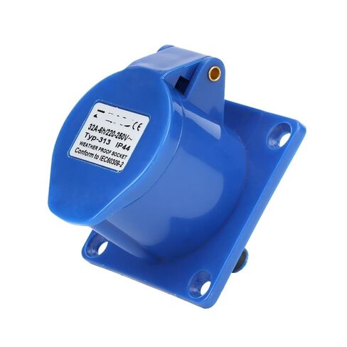 ZQ-313 مقبس الطيران 3 ثقوب 16A3X16A مقاوم للماء IP44 مقبس ثلاثي الطور بأربعة أسلاك (3 كور 16A-313 جوفاء كور) in Kuwait