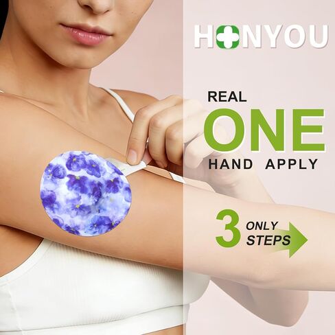 HONYOU Dexcom G7 فوق الرقع المقاومة للماء، 35 حزمة من رقعات Dexcom Stelo الزائدة، لا تبهت ولا تتآكل، قابلة للتنفس، لاصقة مضادة للحساسية خالية من اللاتكس، حماية CGM لمدة 15 يومًا بدون فتحة in Kuwait