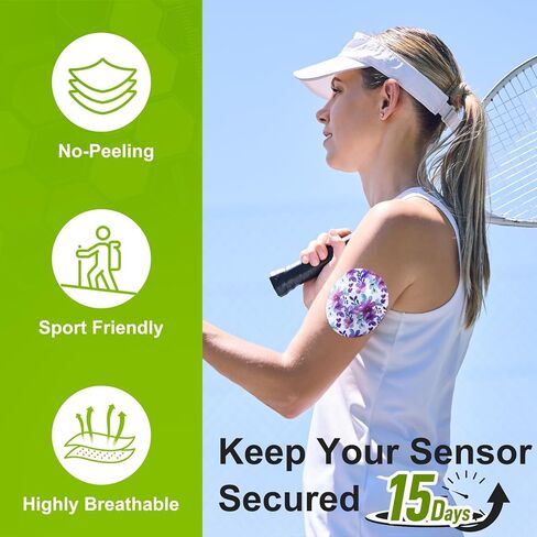 HONYOU Dexcom G7 فوق الرقع المقاومة للماء، 35 حزمة من رقعات Dexcom Stelo الزائدة، لا تبهت ولا تتآكل، قابلة للتنفس، لاصقة مضادة للحساسية خالية من اللاتكس، حماية CGM لمدة 15 يومًا بدون فتحة in Kuwait