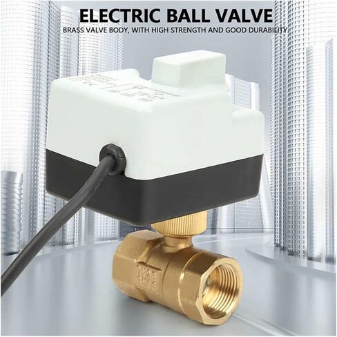 AC220V DN20/DN25/DN40/DN50 1" 3-Wire 2-Way Brass Motorized Ball Valve for Conditioner(3/4") in Kuwait
