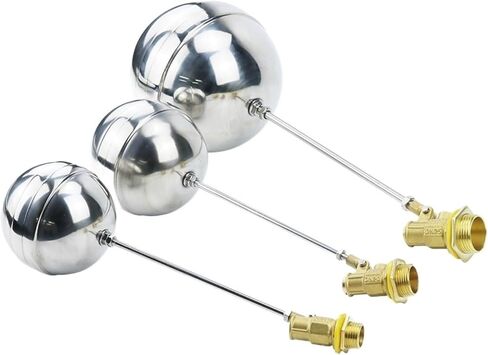 1" Brass Float Valve Cold and Hot Water Tank Floating Ball Valve SS201 Stem Flow Control Cistern/Expansion Tanks(1",1Pc) in Kuwait