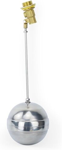 1" Brass Float Valve Cold and Hot Water Tank Floating Ball Valve SS201 Stem Flow Control Cistern/Expansion Tanks(1",1Pc) in Kuwait