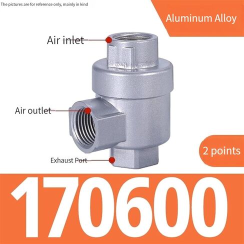 1PCS Pneumatic Quick Exhaust Valve 1/4" 3/8" 1/2" 170600 171000 171500 Auxiliary Valve aluminum(170600) in Saudi Arabia
