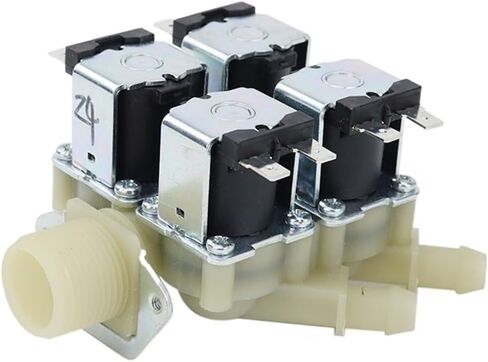 3/4" 1 in 4 Out Plastic Electromagnetic Valve DN20 Normally Closed 220V/12V/24V Water Inlet Drain Solenoid Valve(DC 24V) in Saudi Arabia