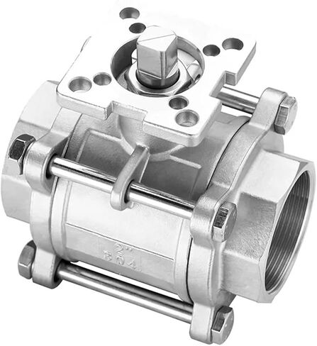 1PCS DN65 Three-Piece high Platform Ball Valve SS304 Stainless Steel Internal Thread Resistant to high Temperature Corrosion in Kuwait