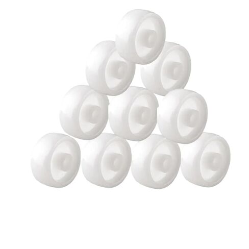 10 Pieces/lot 1 inch Single Wheel Light White Pp Plastic Small Diameter 25mm Smooth Sheet Folding Bed Pulley in Saudi Arabia