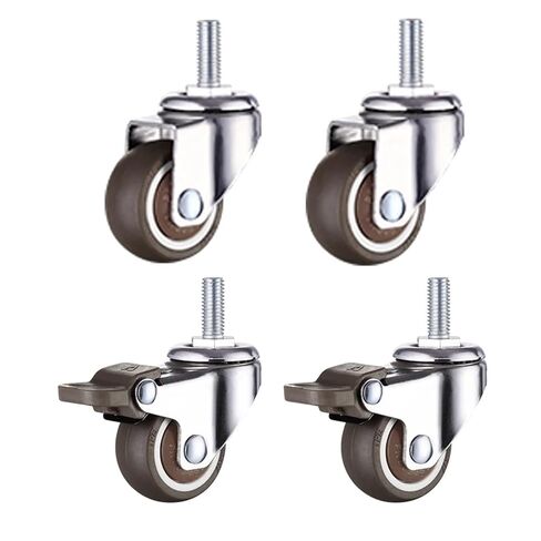 4 PCS Stem Threaded Casters Office Chair Wheels Heavy Duty Furniture Swivel Caster Cart Trolley Cabinet Table(4pcs Swivel Wheels,2inch) in Saudi Arabia