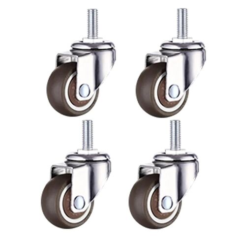 4 PCS Stem Threaded Casters Office Chair Wheels Heavy Duty Furniture Swivel Caster Cart Trolley Cabinet Table(4pcs Swivel Wheels,2inch) in Saudi Arabia