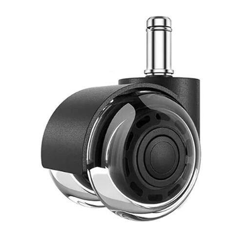 5 Pieces/lot 2-inch Transparent Two-Wheel Office Chair/Swivel Wheel clamp PU Caster/Silent Furniture Pulley(2 inch-Gray) in Saudi Arabia
