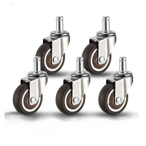 5 Pieces Office Desk Chair Swivel casters Office with Brake Wheels(5 Swivel Wheels) in Saudi Arabia