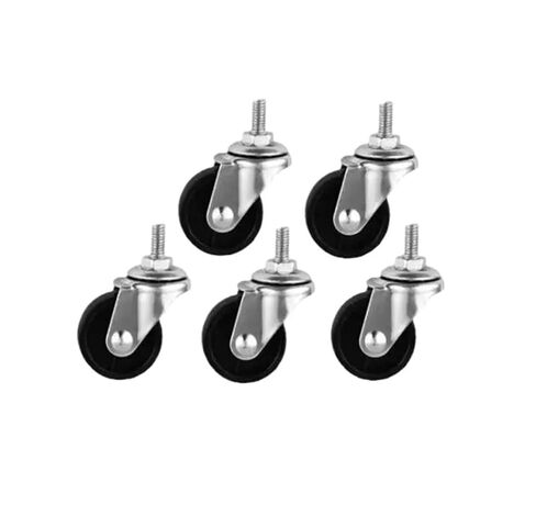 5-Pack casters 2 inches Light Black PP Movable Screw casters M10 Furniture Universal Wheels in Saudi Arabia