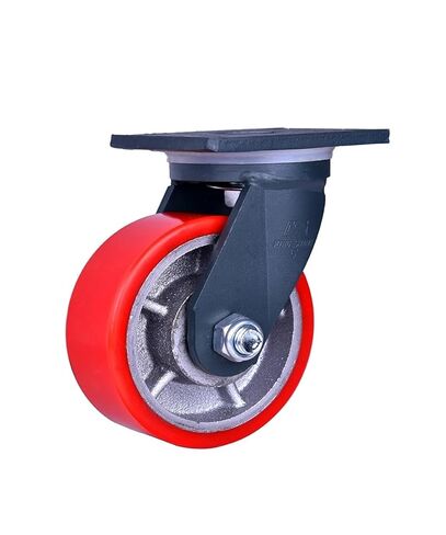 1 piece of 4-inch Heavy Equipment wear-Resistant Directional Wheel + Super Heavy-Duty Iron core PU Large Mechanical Caster with Brake(Universal Wheel) in Saudi Arabia