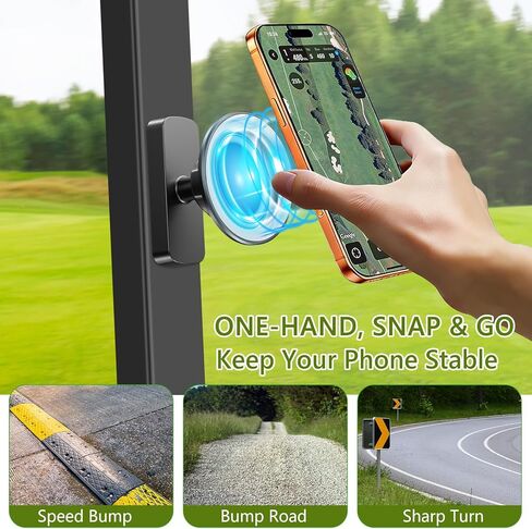 Magnetic Golf Cart Phone Holder for MagSafe iPhone 12-17, Golf Gifts for Men Him Husband Golfers, 360° Rotation Golf Cart Phone Mount, Golf Cart Accessories for Club Car, EZGO, Yamaha, Icon in Saudi Arabia