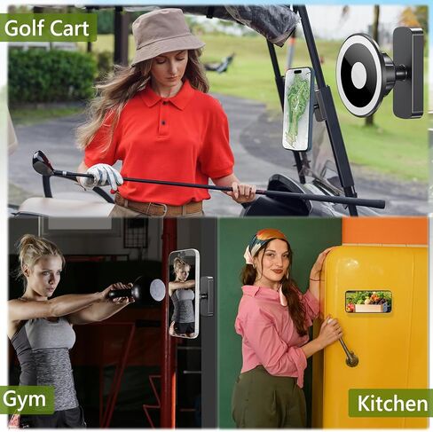 Magnetic Golf Cart Phone Holder for MagSafe iPhone 12-17, Golf Gifts for Men Him Husband Golfers, 360° Rotation Golf Cart Phone Mount, Golf Cart Accessories for Club Car, EZGO, Yamaha, Icon in Saudi Arabia