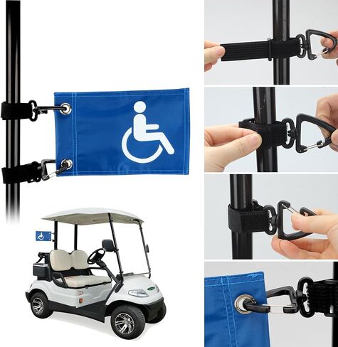 علم عربة الجولف مع الأشرطة in Kuwait