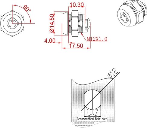 MS314 Zinc Alloy Die-cast Housing and Cylinder Cam Lock 1Pcs in Saudi Arabia