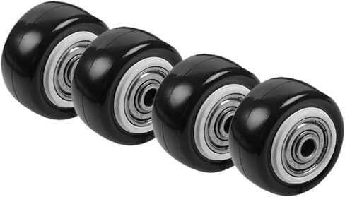 4 أجزاء/وحدة عجلة واحدة مقاس 1.5 بوصة مع كم محمل مزدوج ملحقات أثاث سوداء متوسطة الحجم in Kuwait