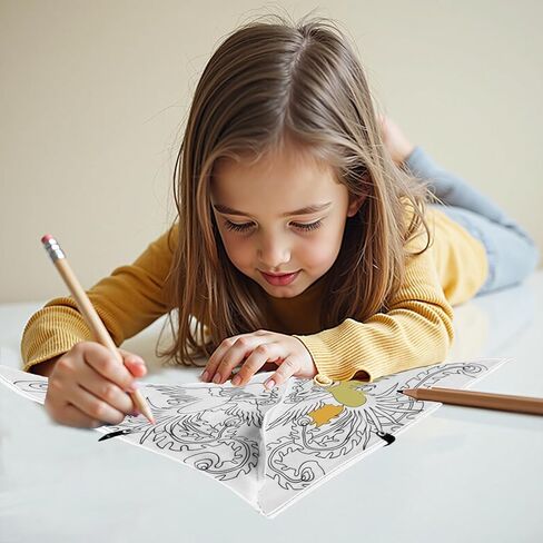 DIY Kids Color Filled Kites with Swivel Line,Colorful Life Painting Kite for Kids & Adults,Easy to Fly Kite Outdoor Park Grassland Activities in Saudi Arabia